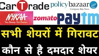 Zomato, Nykaa, Paytm, Policybazar and Cartrade share