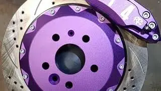 KT4 Performance Purple High Performance Rear Brake Kit Up Close