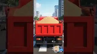 3D Truck Crash with Red Liquid Explosion | Realistic CGI Animation #shorts #3danimation