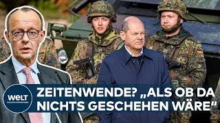 BUNDESWEHR: Merz wirft Scholz Z&ouml;gerlichkeit vor - Widerstand in SPD gegen h&ouml;heren R&uuml;stungs-Etat