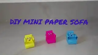 How to make paper sofa l DIY mini paper sofa/ DIY Paper Craft/origami sofa ll