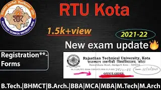RTU Odd Sem Exam 2021-22 Notice🔥| Mercy Exam 2021 | RTU Kota