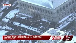 Large anti-ICE rally in Boston's Copley Square