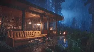Sleep Better Tonight: Rain Sounds & Soft Piano in a Warm Cabin