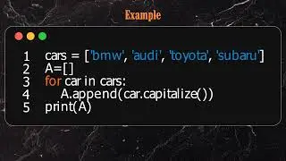 Python Snippets 01: How to capitalize all elements in a Python List.