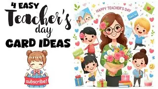 4 Beautiful Handmade Teachers Day Cards | Easy DIY Card Ideas 2025 &hearts;️✨ #viral #diy #trend #afraheem