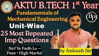 AKTU FME Important Questions | Last Minute Revision | Score High #aktu #btech #fme  #pyq #oneshot