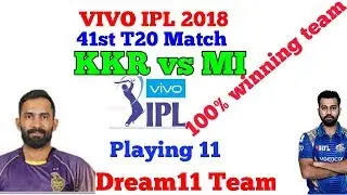 (100% winning team) KKR vs MI 41st IPL Match prediction!!!! Dream11 Team(Kol VS Mumbai)