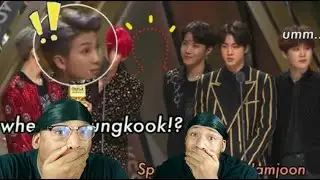 Jungkook desperately avoiding speeches at award shows (vs Namjoon ) | TWINS REACTION | FUNNIEST VID!