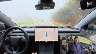 Tesla Full Self-Driving 14.2.2 in Dense Fog (Real-World Drive)