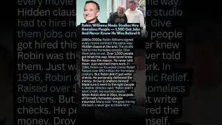 Robin Williams Made Studios Hire Homeless People &mdash; 1,500 Got Jobs And Never Knew He Was Behind It