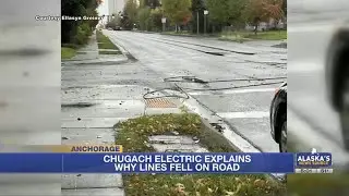 New details in what caused power lines to fall on Anchorage road Saturday