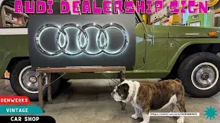 Оригинальная светящаяся вывеска дилерского центра Audi - Denwerks - Привезите прицеп