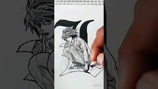 Draw L lawliet from death note #shorts #lawliet #deathnote #anime #drawing