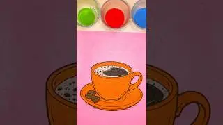 Sand Painting ASMR ☕️ Coffee cup #shorts #shortvideo #viral #sandart #sandpainting #asmr