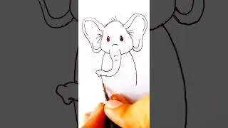 Cute Elephant drawing #shorts #viral