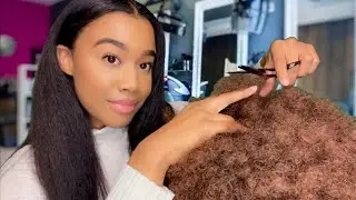 ASMR Haircut Role-play With an Afro 👩🏽&zwj;🦱✂️ Realistic Haircut ASMR