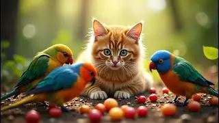 Cat Tv For Cats & Dog Entertainment | Funny Birds Squirrel Chipmunk Games Eating Relax Sleep #birds
