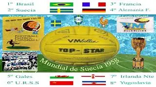 Mundial Suecia 1958 World Cup - Leken Hinnes - Sven Nyhus - Composici&oacute;n Gr&aacute;fica (No Oficial)
