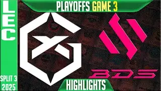 GX vs BDS Highlights Game 3 | LEC Playoffs Split 3 2025 | GiantX vs Team BDS