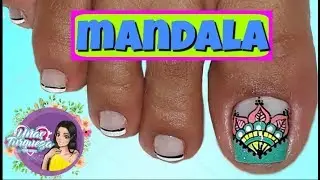 Decoracion Uñas de los Pies Mandala/Uñas Mandala/Diseño Mandala