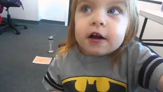 Spontaneous tacts and mands from a 2 year old; language sample data collection