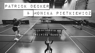 Patrick Decker (TTS Borsum) & Monika Pietkiewicz (ASC G&ouml;ttingen) [Table Tennis Training-Sequence]