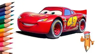 How To Draw Lightning McQueen Cars