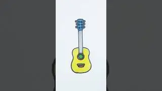 Guitar Drawing || How To Draw A Easy Guitar Drawing For Kids || #drawing #guiter #easydrawing #art