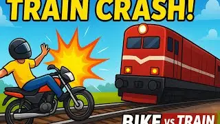 &ldquo;Bike vs Train 🚂 | #IndianBikeGame #BikeVsTrain #EpicCrash #Gameplay #ViralVideo #Gaming #Stunts
