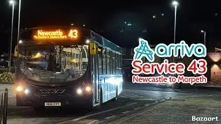 Arriva Northumbria Service 43 Newcastle to Morpeth • Pulsar 2 1480 NK61CYT