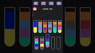 Water Sort Puzzle: Level 138 and 139 #walkthrough #gameplay #sorts #solution #solutions