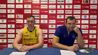 MKS MANA.LAKE SOK&Oacute;Ł MARBO VS.AZS AWF MICKIEWICZ ROMUS KATOWICE  (konferencja prasowa - gospodarze)