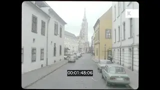 1980s, 1990s Budapest, Coach Driving POV Down Backstreets, 35mm