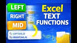 Excel LEFT RIGHT MID Functions (Text Extract)