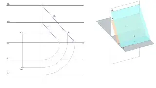 Plano paralelo a otro pasando por un punto en Sistema Diédrico (Planos paralelos a LT)