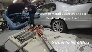 How To Install Silvers Neomax Coilovers On RHD Toyota Aristo JZS147 2JZ Lexus GS300 and set Pre-Load
