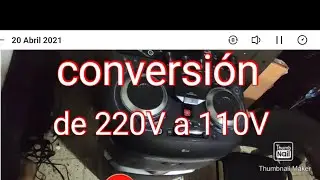 conversión de voltaje en bocina modelo OL 100 de 220v de entrada a 110v de entrada cambio de fuente