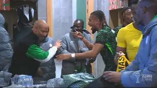 AMBIANCE DANS LES VESTIAIRES DU NIGERIA APRÈS LA VICTOIRE AUX TAB CONTRE L' EGYPTE 4-2