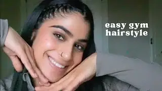 Easy Gym Hairstyle | Braided Headband Tutorial