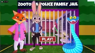 ZOOTOPIA POLICE FAMILY PRISON RUN ESCAPE! Obby roblox! Gameplay Walkthrough No Death 4K