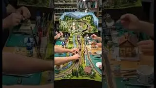 HO scale railway diorama#miniature #diorama #modeltrains #train#videoshort #viral #railway #railroad