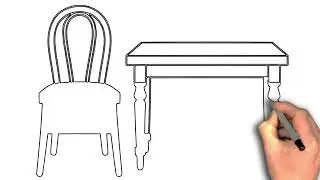 How to draw Chair and Table Scene