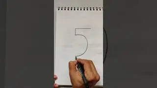 Quick simple and easy drawing of Maa Kali face using number 5/ Maa kali drawing