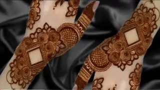 Square Mehndi Designs For Back Hand ll Easy Arabic Mehndi Design For Front Hand @Rajmehandidesigner
