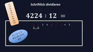 schriftliche Division (schriftlich teilen ohne Rest)
