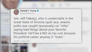 VIDEO: Trump insults AZ senator Jeff Flake