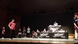 JUSTE DEBOUT KOREA 2014 TOP8 Hiphop side - Quarter Final 1 LILDI & LAMUT