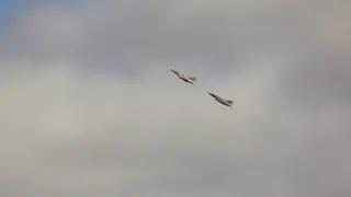 FAF Mirage 1000's Demonstration Team At RIAT