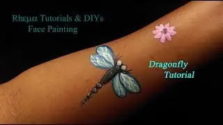 Face painting  Tutorial /Hand painting - tattoo -Dragonfly